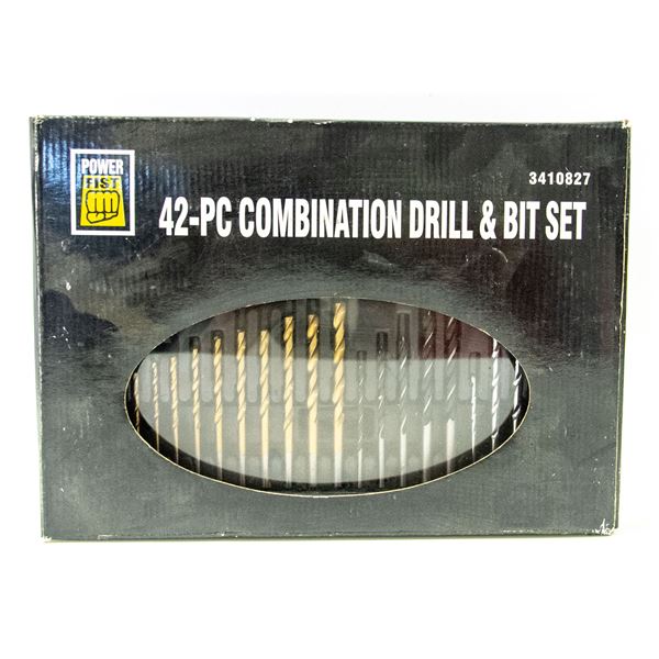 POWERFIST 42 PC COMBINATION DRILL AND BIT SET