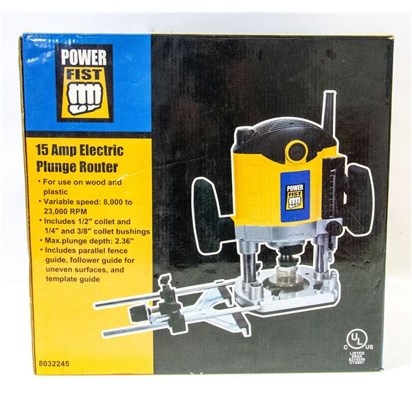 POWERFIST 15 AMP ELECTRIC PLUNGE ROUTER