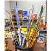 Image 1 : LARGE LOT OF VINTAGE SKIIS (BIN IS NOT INCLUDED)