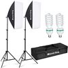Image 1 : NEW MOUNTDOG SOFTBOX DUAL LIGHTING KIT WITH BULBS