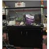 Image 1 : 15" X 14" X 30" STAND WITH AQUARIUM & ACCESSORIES