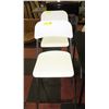 Image 1 : PAIR OF BAR HEIGHT WHITE FOLDING CHAIRS