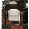 Image 1 : BLACK SURFACE CARD TABLE & TWO COSTCO CHAIRS