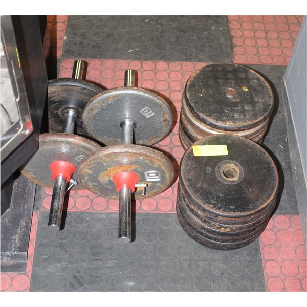 200 POUNDS OF WEIGHTS [20 PLATES X 10 POUNDS]