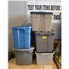 Image 1 : LOT OF 5 STORAGE TOTES - 2 ARE WAREHOUSE STYLE W/