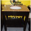 Image 1 : GRANITE COUNTER TOP SINK VANITY H-34" W-23.75"