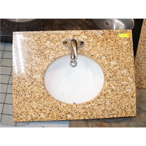 GRANITE COUNTER TOP SINK VANITY W/ UNDERSHELF