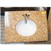 Image 1 : GRANITE COUNTER TOP SINK VANITY W/ UNDERSHELF