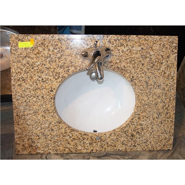 GRANITE COUNTER TOP SINK VANITY W/ UNDERSHELF