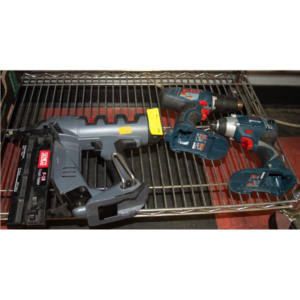 SENCO FINSIHING NAILER 2 BOSH POWER DRILLS NO