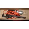 Image 1 : BOX WITH TROUBLE LIGHT AND PIPE WRENCH