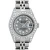 Image 1 : Rolex Ladies Stainless Steel Quickset Meteorite Diamond Lugs Jubilee Datejust Wr
