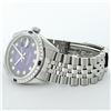 Image 5 : Rolex Mens Stainless Steel Blue Vignette Diamond & Sapphire Datejust Wristwatch