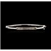 Image 1 : 14KT White Gold 0.68 ctw Diamond Bangle Bracelet