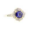 Image 1 : 1.50 ctw Sapphire and Diamond Ring - 14KT Yellow Gold