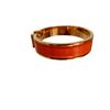 Image 4 : Hermes Orange Metal Clic Clac Bangle Bracelet