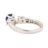 Image 3 : 1.23 ctw Blue Sapphire and Diamond Ring - 14KT White Gold