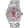 Image 1 : Rolex Mens Stainless Steel Baguette Diamond 36MM Datejust Wristwatch
