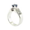 Image 4 : 2.17 ctw Oval Brilliant Blue Sapphire And Diamond Ring - 14KT White Gold
