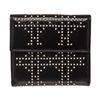 Image 1 : Christian Dior Black Lambskin Leather Cannage Studded Bifold Wallet