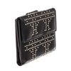 Image 2 : Christian Dior Black Lambskin Leather Cannage Studded Bifold Wallet