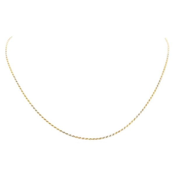 Twenty Inch Tri-color Rope Chain - 14KT Yellow, Rose, and White Gold