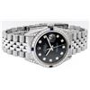 Image 3 : Rolex Mens Stainless Steel Diamond Lugs Black Diamond & Sapphire Datejust Wristw