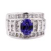 Image 2 : 3.02 ctw Sapphire And Diamond Ring - 14KT White Gold