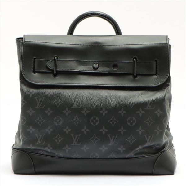 Louis Vuitton Black Monogram Eclipse Canvas Leather Steamer PM 2Way Bag