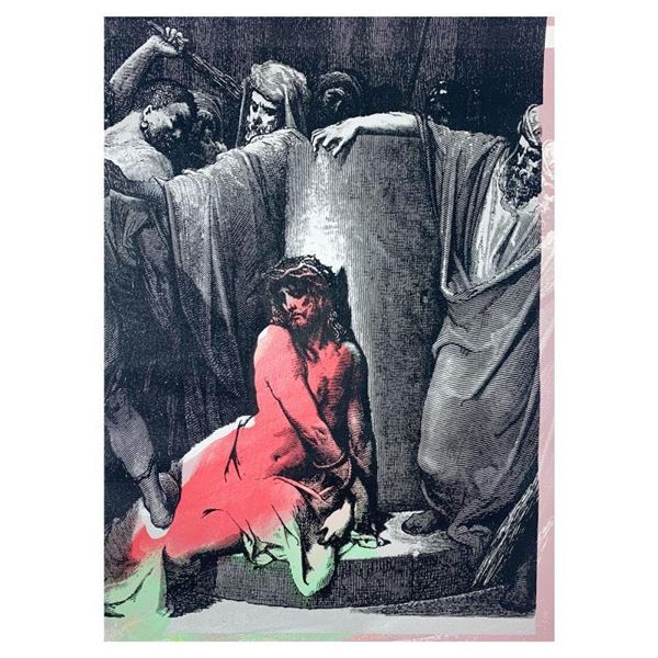 Jesus in Thorns State 1 by Steve Kaufman (1960-2010)