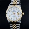 Image 1 : Rolex Mens 2 Tone Mother Of Pearl Diamond & Sapphire Datejust Wristwatch