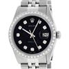 Image 1 : Rolex Mens Stainless Steel Black Diamond 36MM Datejust Wristwatch