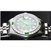 Image 2 : Rolex Ladies Stainless Steel 26MM Green Vignette Diamond Datejust Wristwatch