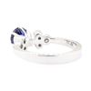 Image 3 : 1.44 ctw Sapphire and Diamond Ring - 18KT White Gold