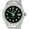 Image 1 : Rolex Mens Stainless Steel Slate Green Diamond 1.40CTW Bezel 36MM Datejust Wrist