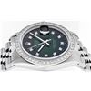 Image 9 : Rolex Mens Stainless Steel Slate Green Diamond 1.40CTW Bezel 36MM Datejust Wrist