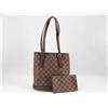 Image 1 : Louis Vuitton Damier Ebene Canvas Leather Bucket Marais PM Bag