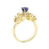 Image 4 : 1.60 ctw Blue Sapphire And Diamond Ring - 14KT Yellow Gold