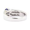 Image 3 : 1.86 ctw Sapphire And Diamond Ring - 14KT White Gold