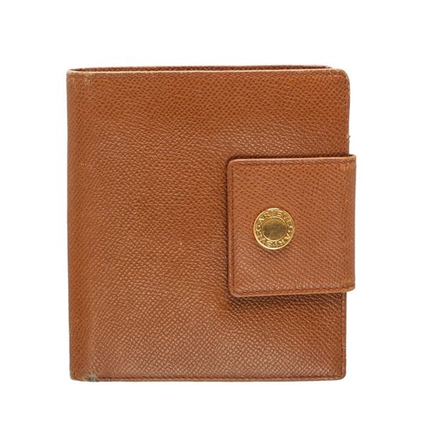 Bvlgari Brown Leather Bifold Wallet
