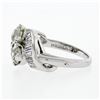 Image 6 : Art Deco Platinum 1.48 ctw Old European and Baguette Cut Diamond Bypass Ring