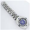 Image 7 : Rolex Ladies Stainless Steel Blue Vignette Diamond & Sapphire Datejust Wristwatc