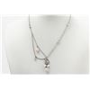 Image 1 : Christian Dior Silver-tone Beads Logo Bow Pendant Necklace
