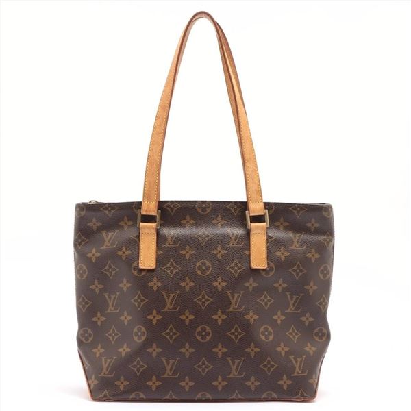 Louis Vuitton Brown Monogram Canvas Leather Cabas Piano Tote Bag