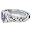 Image 9 : Rolex Ladies Stainless Steel Blue Vignette Diamond & Sapphire Datejust Wristwatc