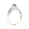 Image 4 : 0.35 ctw Sapphire and Diamond Ring - 10KT White Gold