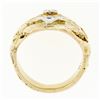Image 8 : Mens Antique Art Nouveau 14k Two Tone Gold Masonic Round Diamond Dual Nymph Ring