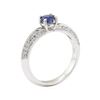 Image 4 : 0.75 ctw Sapphire and Diamond Ring - 18KT White Gold