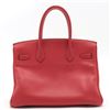 Image 2 : Hermes Rouge Swift Epsom Leather Birkin 30cm Tressage Handbag PHW