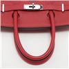 Image 5 : Hermes Rouge Swift Epsom Leather Birkin 30cm Tressage Handbag PHW